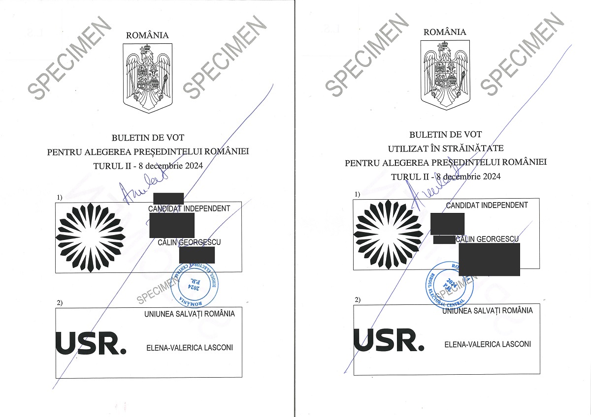 Cum arată buletinele de vot pentru turul al doilea al prezidențialelor