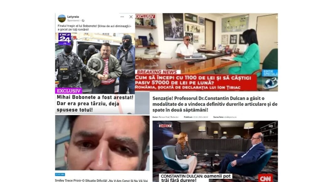 Marile site-uri din Romania folosite pentru campanii publicitare de fake news si phishing