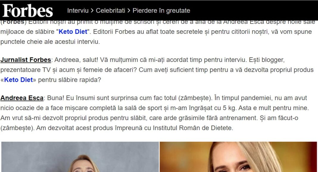 reclama fake esca