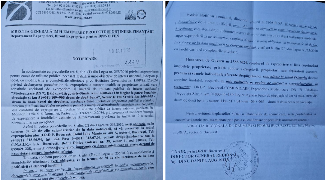 dn 71 modenrnizare exproprieri
