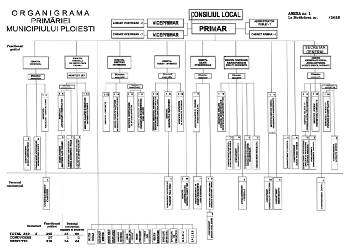 organigrama Primaria Ploiești