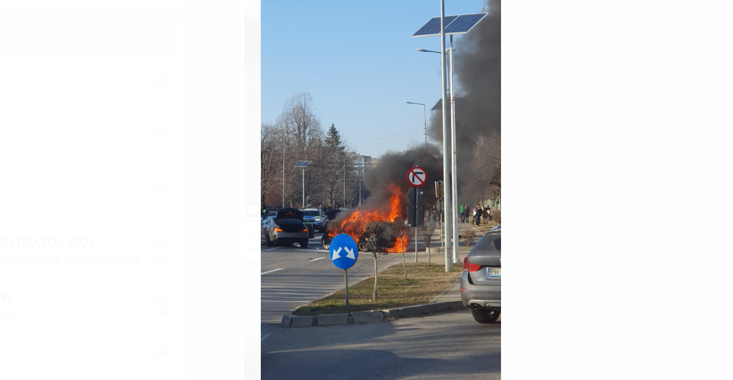 incendiu masina campina