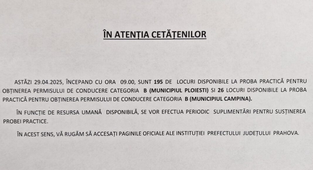 locuri permis prahova