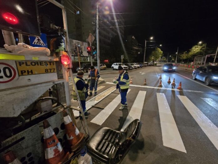 marcaje rutiere ploiesti noaptea