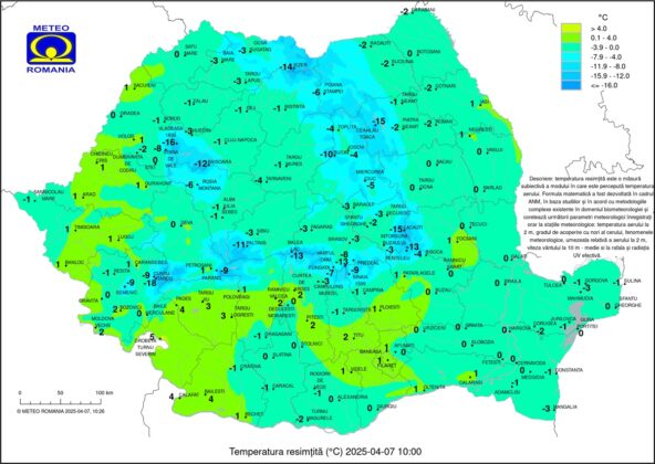 temperaturi minime prahova aprilie 2025