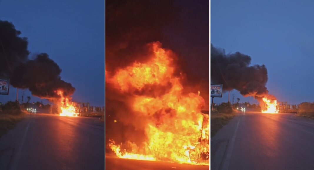 incendiu camion