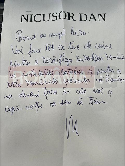 mesaj nicusor dan