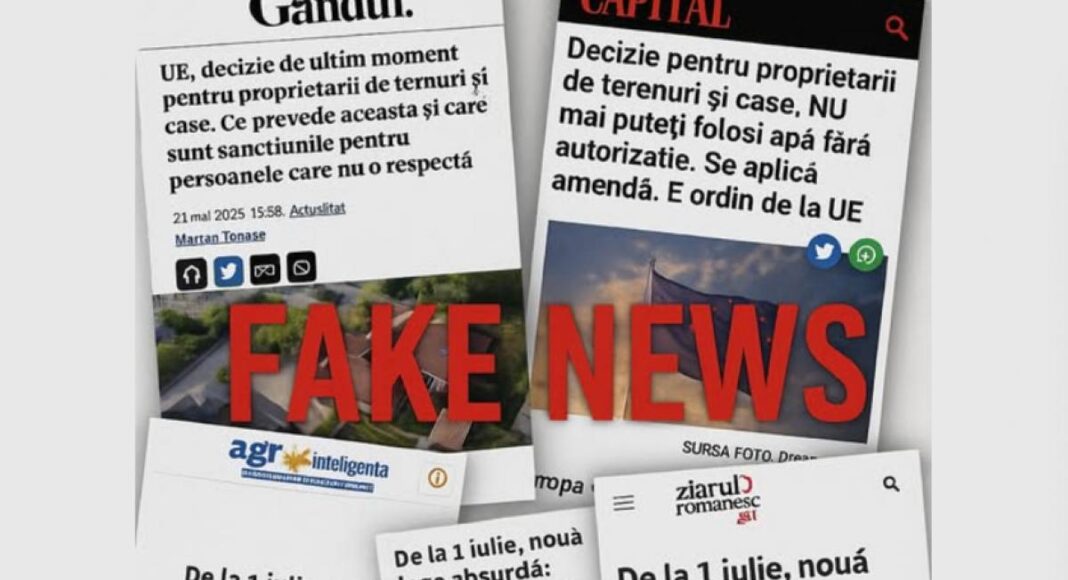 fake news apa de ploaie