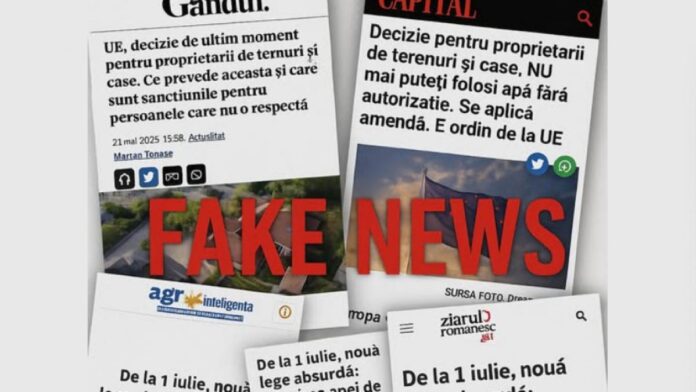 fake news apa de ploaie