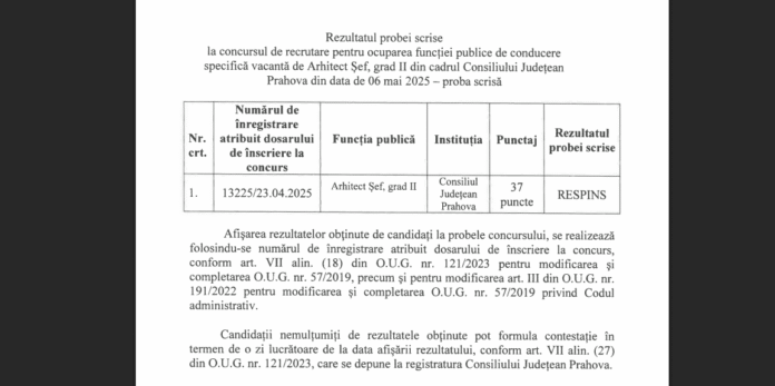 arhitect cj prahova respins