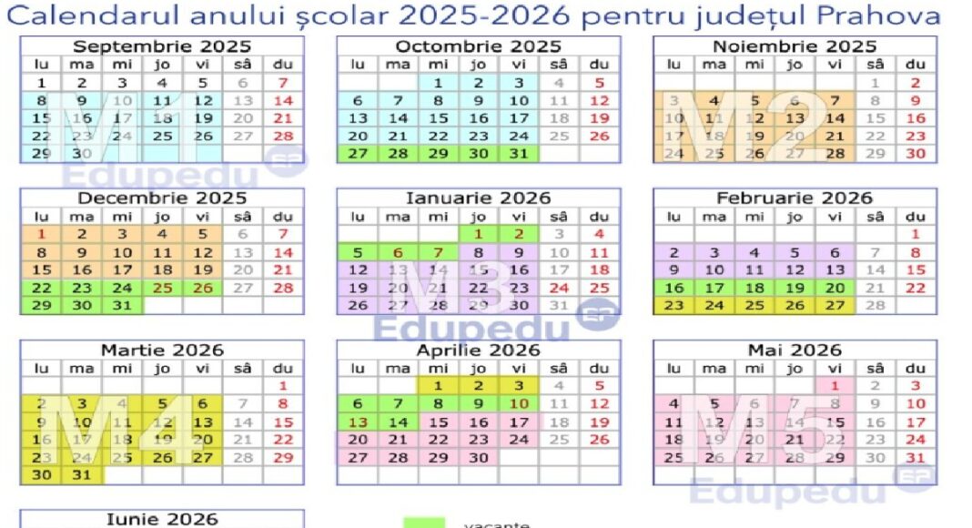 calendar an scolar 2025-2026