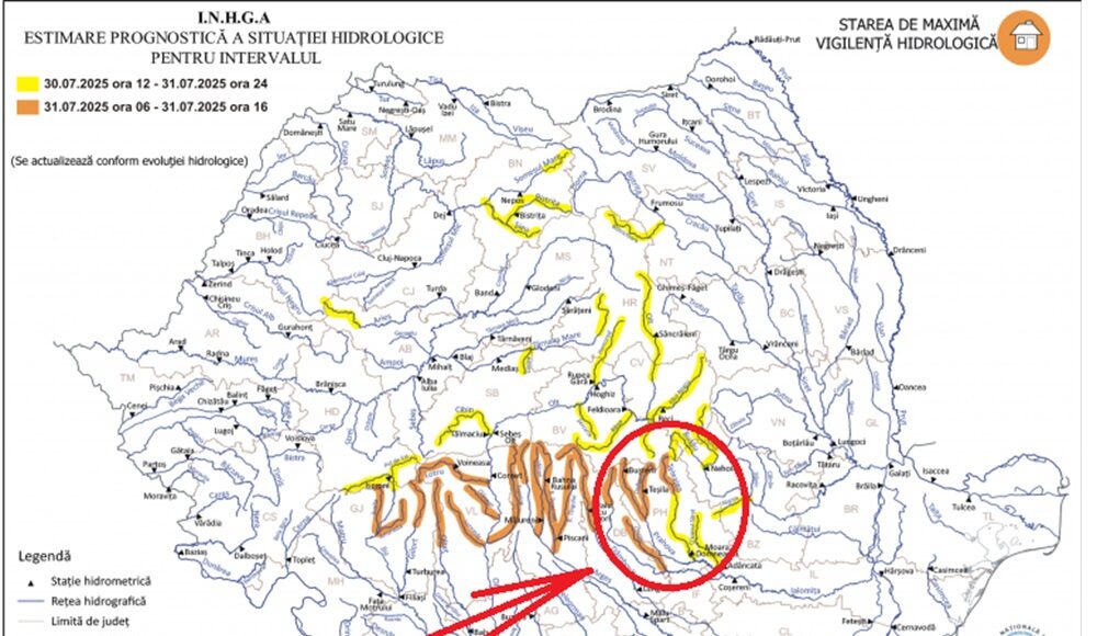 cod portocaliu inundatii