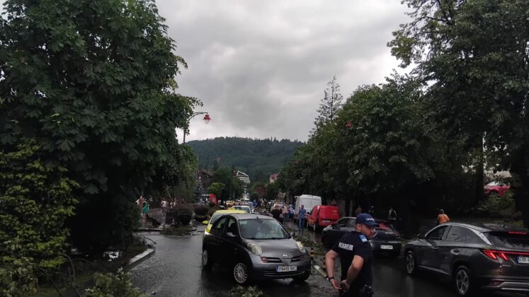 Masini blocate in trafic