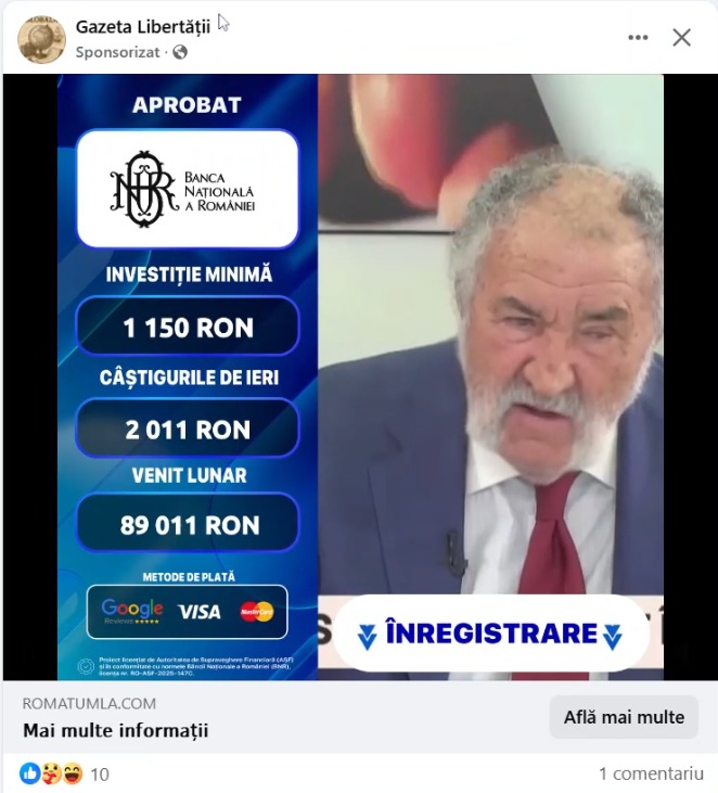 reclama falsa tiriac