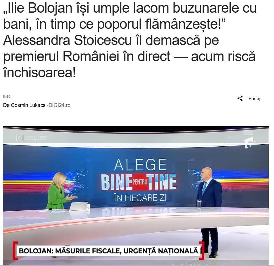 Ilie Bolojan acumulează avere, ignorând foamea poporului - O campanie controversată pe Facebook cu imagini ale vedetelor din România.