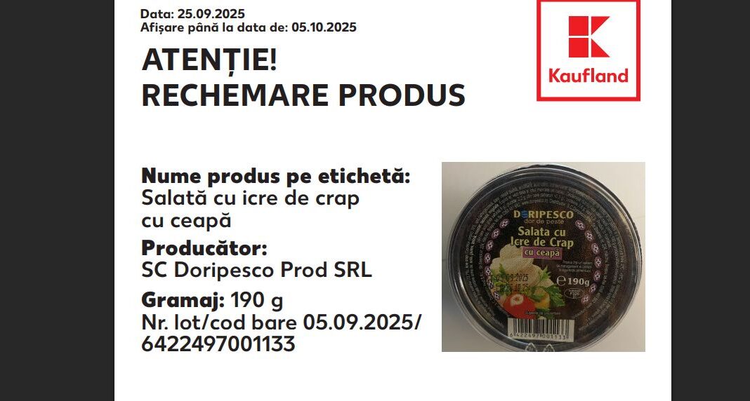 salata icre retrasa kaufland pericol