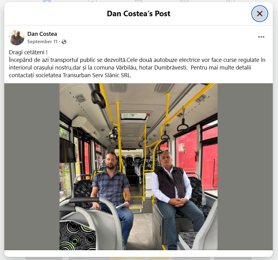 primar slanic transport varbilau