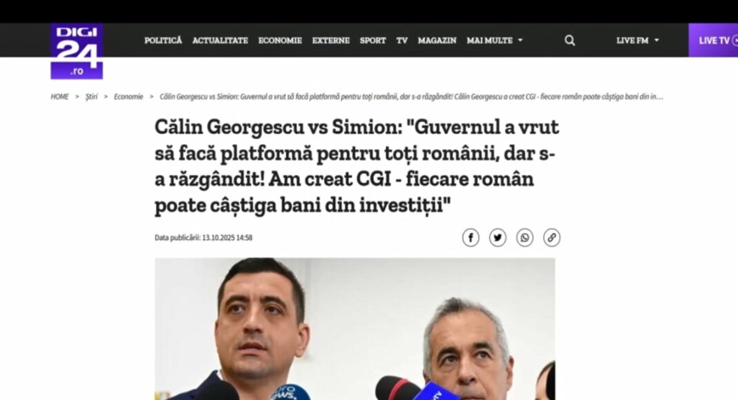 reclama fake georgescu simion