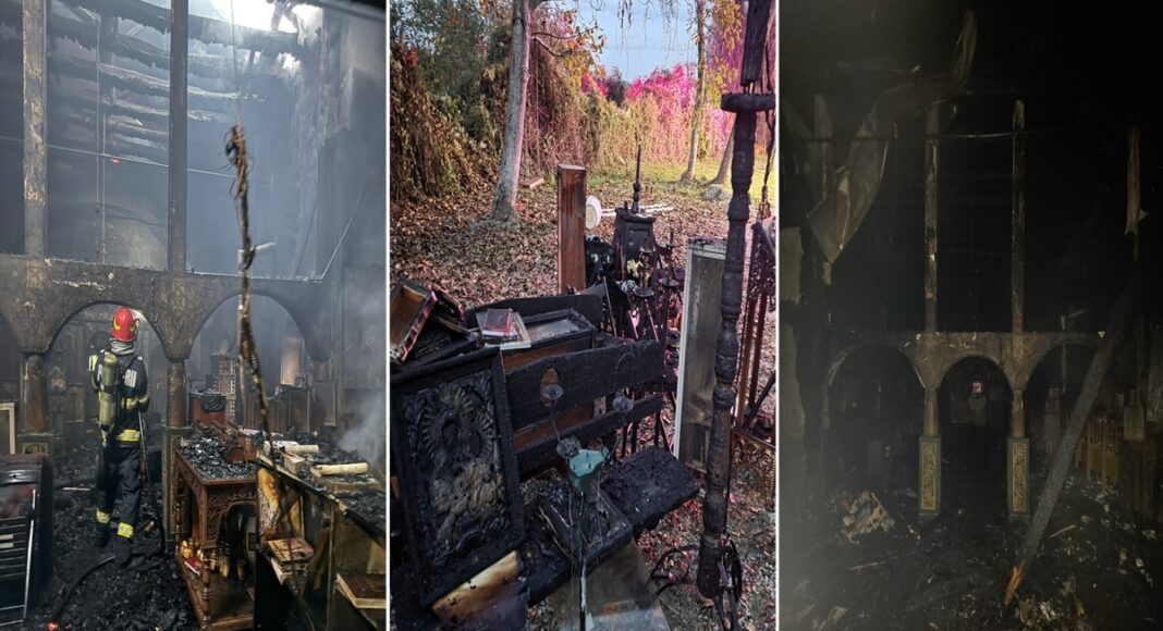 incendiu biserica podu valeni