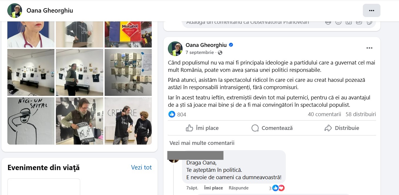 postare oana gheorghiu