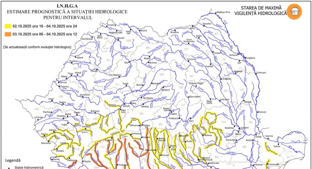 harta hidrologica romania