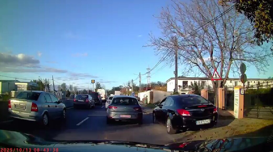 circulatie pe trotuar pe dn1b la bucov