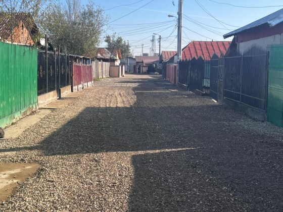 strada palanca mimiu acoperita cu pietris de localnici