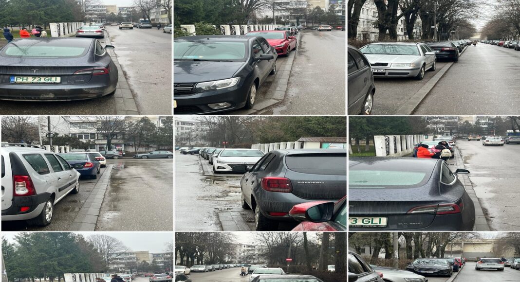 masini parcate pe trotuar ploiesti