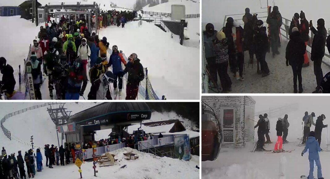 cozi la instalatiile de transport pe cablu Sinaia