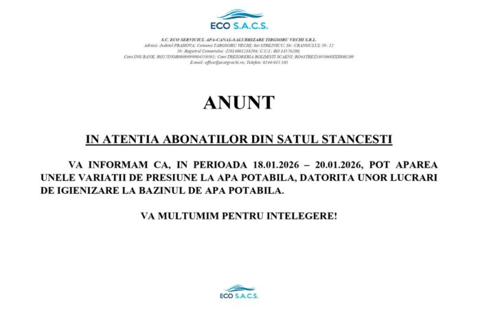 apa stancesti