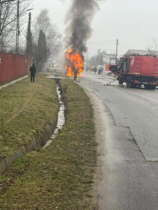incendiu camion