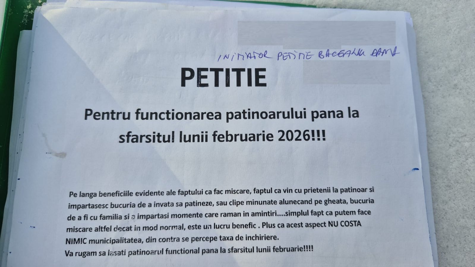 petitie patinoar