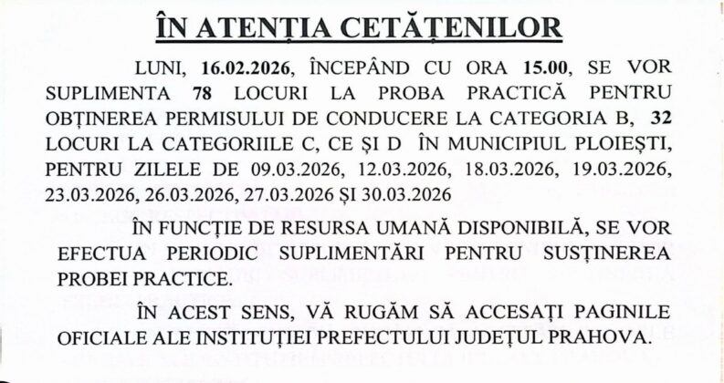 suplimentare locuri