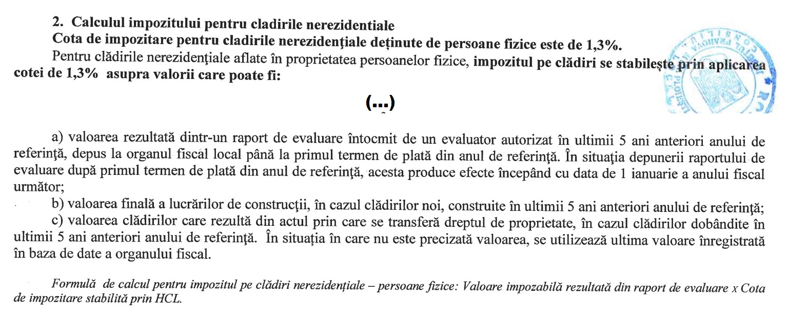 calcul impozit ploiesti