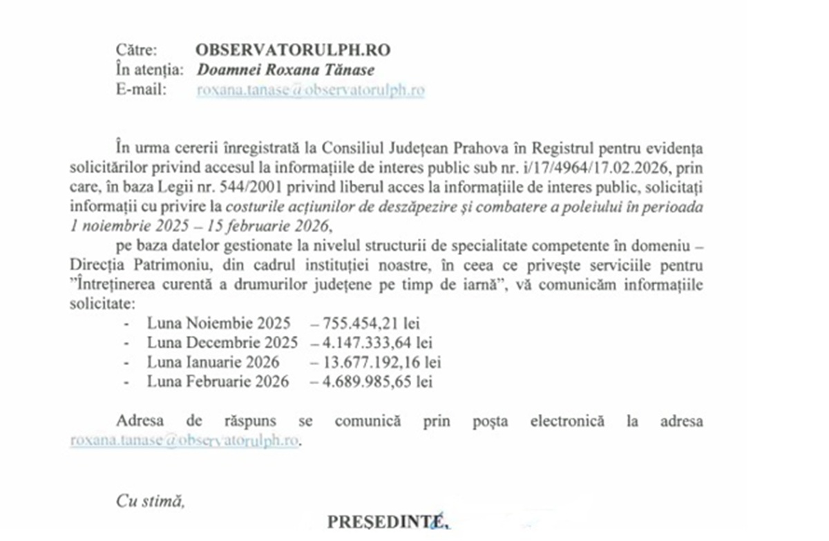 raspuns deszapezire Prahova