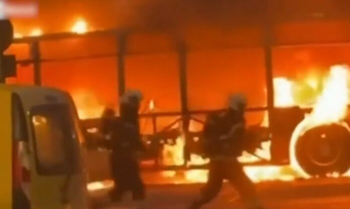incendiu autocar elvetia
