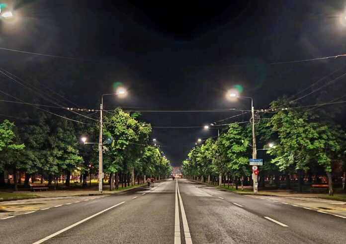 Bulevardul Independentei iluminat