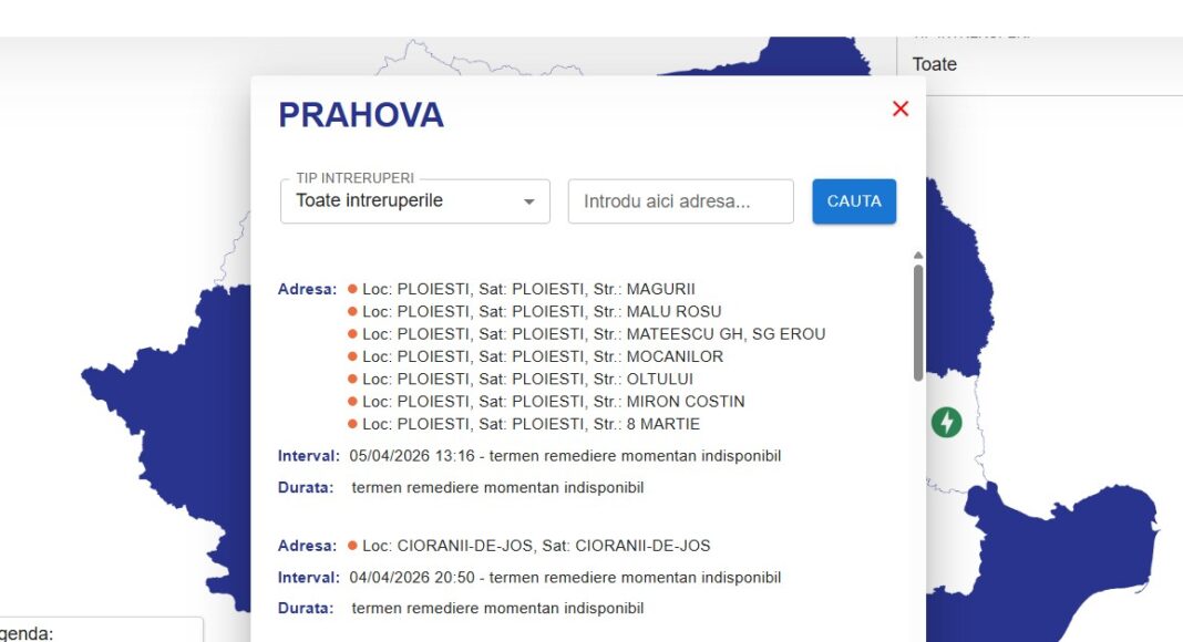 pana curent ploiesti