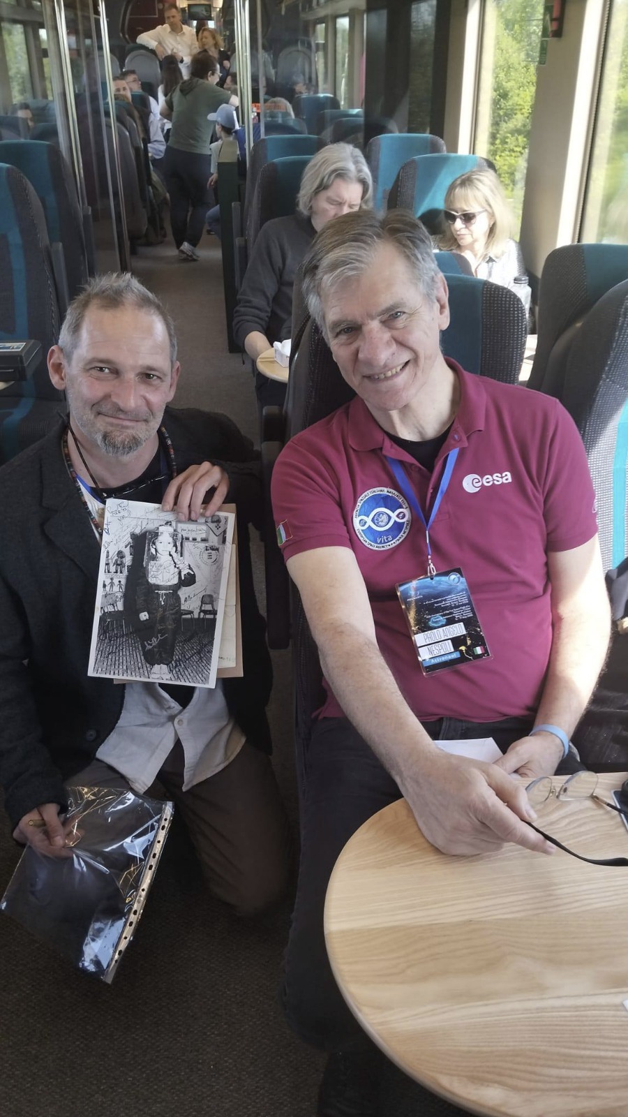 Alec Bartos alături de astronautul Paolo Nespoli- Arhivă personală