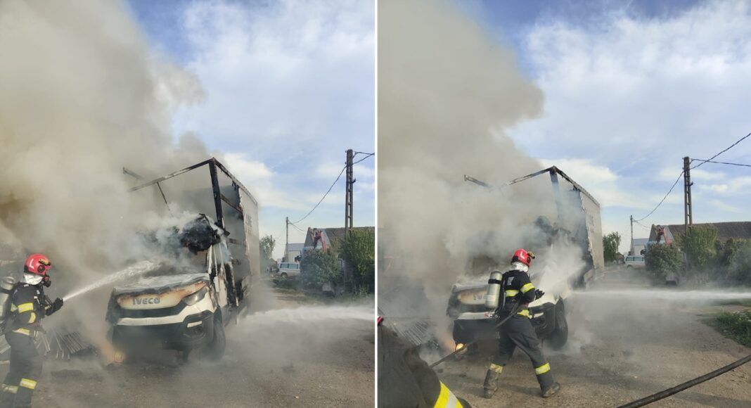 incendiu masina sahateni