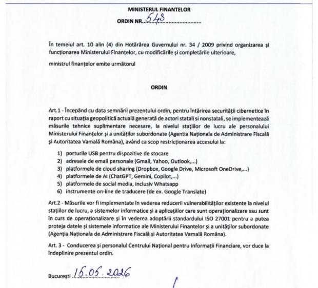 Ordin ministru Alexandru Nazare- interzis Whatsapp