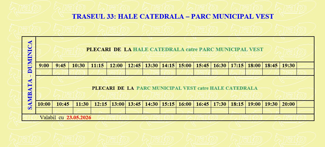 traseul 33 tce ploiesti hale parc vest