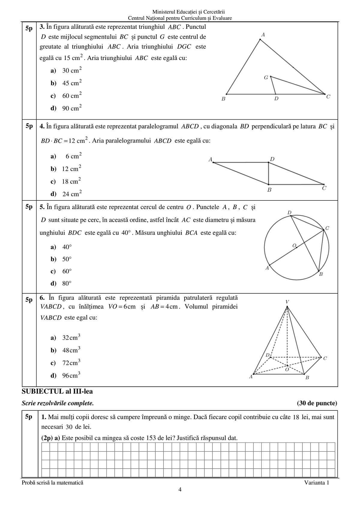 subiecte matematica