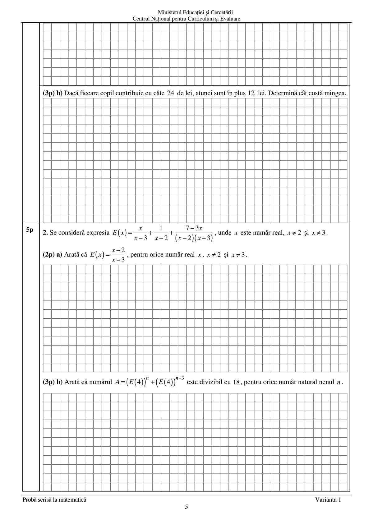 subiecte matematica
