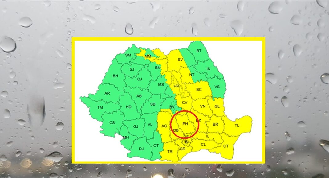 atenționare cod galben de ploi