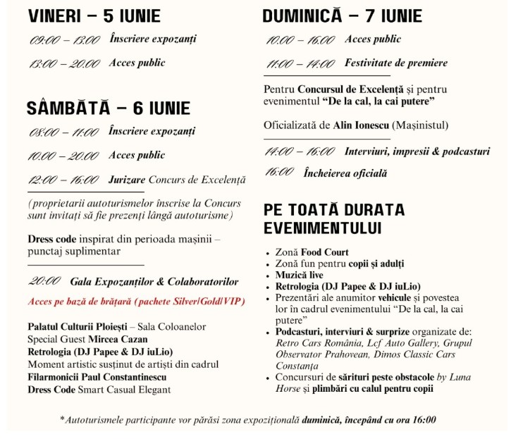 program de la cal la cai putere 2026