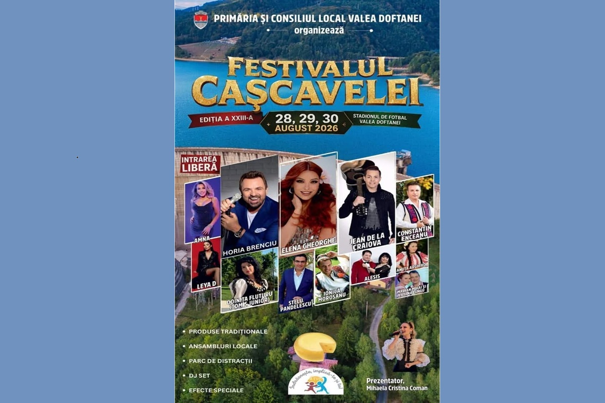 Festivalul Cașcavelei revine la Valea Doftanei, la ediția a XXIII-a