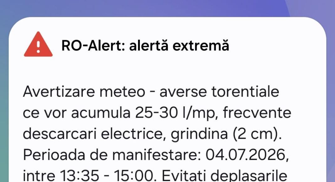Alertă meteo
