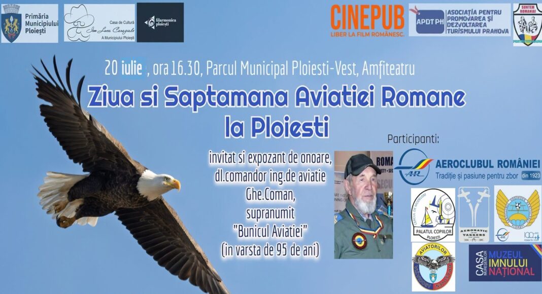 Săptămâna Aviației la Parcul Municipal Ploiești: spectacole, demonstrații, proiecții de film