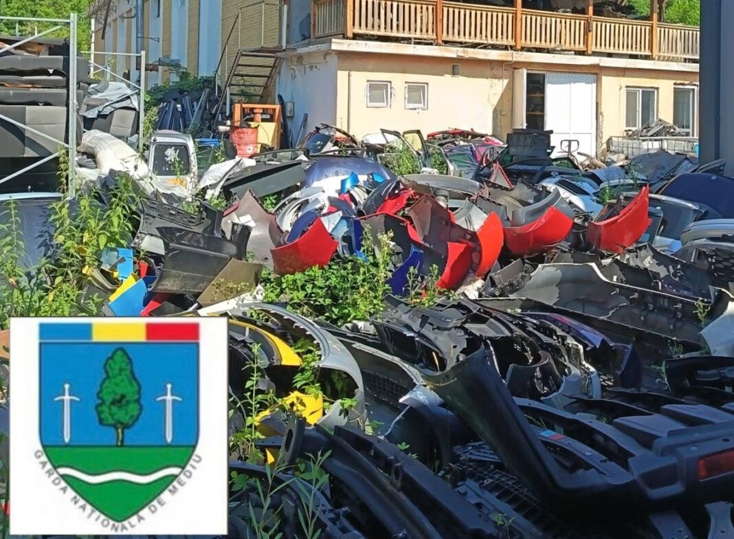 Amendă de 60.000 de lei pentru dezmembrări auto ilegale, la Câmpina. Activitatea a fost oprită de Garda de Mediu Prahova